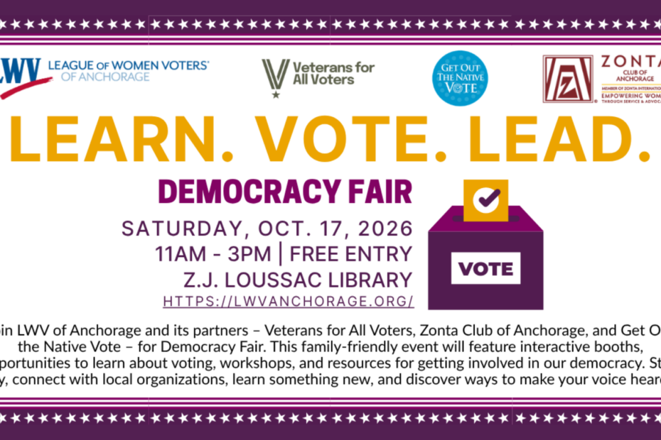 Second Annual Democracy Fair by the League of Women Voters of Anchorage